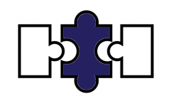 Icon of three puzzle pieces locking together